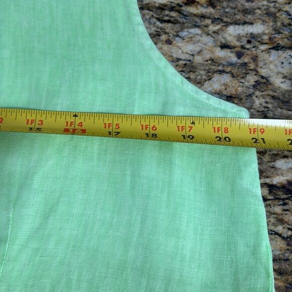 Fresh Produce Sleeveless Collared Button Down Shirt In Light Green Size L - Picture 4 of 5